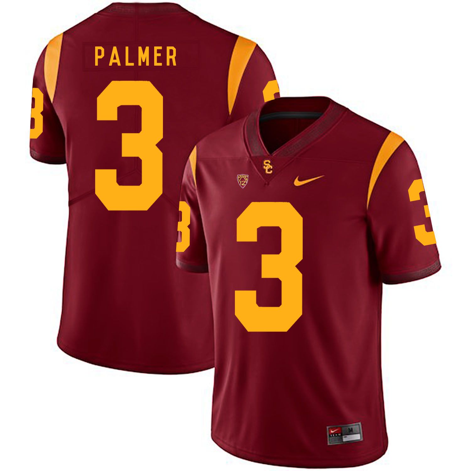 Men USC Trojans #3 Palmer Red Customized NCAA Jerseys